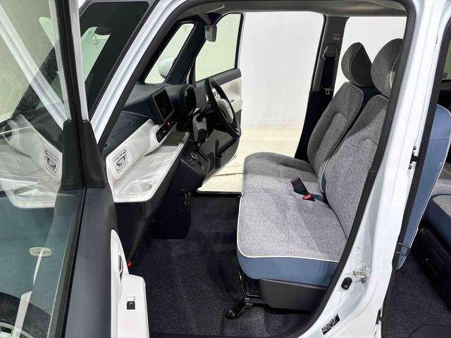 ムーヴキャンバスストライプスＧ　バックモニター対応カメラ　シートヒーターＬＥＤオートライト・フォグランプ　電動パーキングブレーキ　プッシュボタンスタート　セキュリティアラーム　バックカメラ　両側パワースライドドアウエルカムオープン機能　オート電動格納式ドアミラー（広島県）の中古車