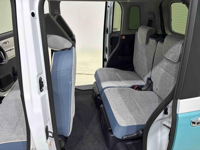 ムーヴキャンバスストライプスＧ　バックモニター対応カメラ　シートヒーターＬＥＤオートライト・フォグランプ　電動パーキングブレーキ　プッシュボタンスタート　セキュリティアラーム　バックカメラ　両側パワースライドドアウエルカムオープン機能　オート電動格納式ドアミラー（広島県）の中古車