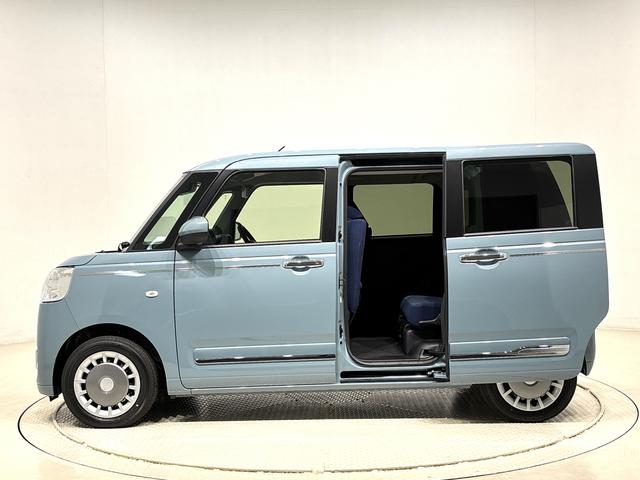 ムーヴキャンバスセオリーＧ　バックカメラ付き　前席シートヒーターＬＥＤオートライト・フォグランプ　電動パーキングブレーキ　プッシュボタンスタート　セキュリティアラーム　バックカメラ　両側パワースライドドアウエルカムオープン機能　オート電動格納式ドアミラー（広島県）の中古車