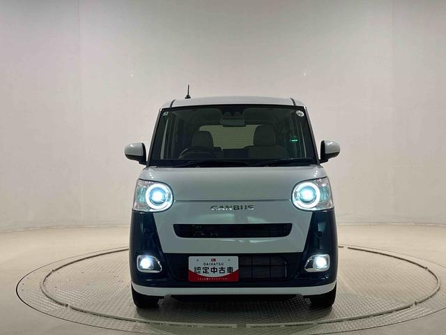 ムーヴキャンバスストライプスGターボ 両側電動スライドドア バックカメラ付オートホールド機能付き電動パーキングブレーキ SRSサイドエアバッグ 前席シートヒーター LEDヘッドライト LEDフォグランプ オートライト オートハイビーム オーディオ操作用ステアリングスイッチ(広島県)の中古車