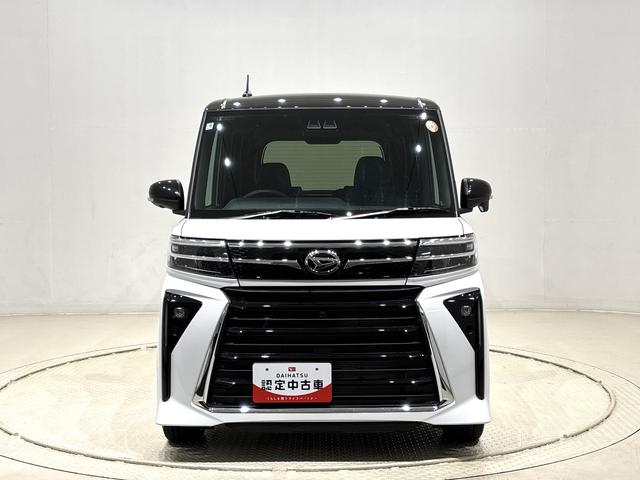 タントカスタムＲＳ　令和７年式　未走行車　保証継承ＬＥＤオートライト　パワースライドドアウェルカムオープン機能　電動パーキングブレーキ　運転席助手席シートヒーター　アルミホイール　キーフリーシステム　　オート電動格納式ドアミラー（広島県）の中古車