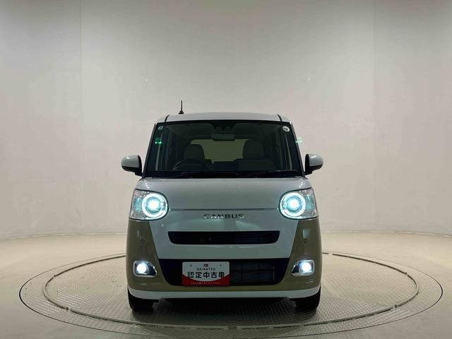 ムーヴキャンバスストライプスＧ　２トーンカラー　バックカメラ付ＬＥＤオートライト・フォグランプ　電動パーキングブレーキ　プッシュボタンスタート　セキュリティアラーム　バックカメラ　両側パワースライドドアウエルカムオープン機能　オート電動格納式ドアミラー（広島県）の中古車