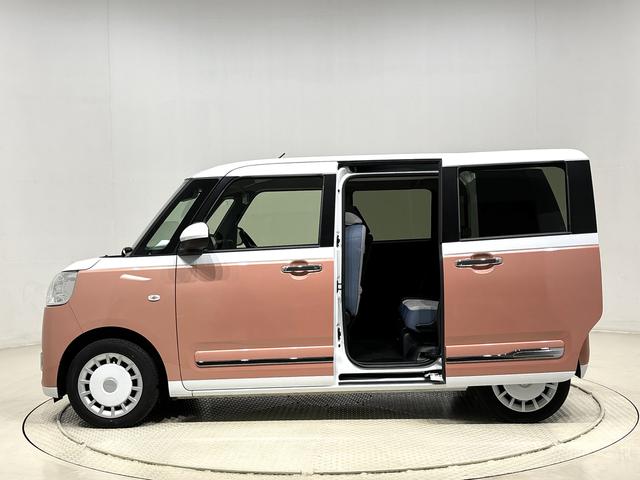 ムーヴキャンバスストライプスＧナビ　バックモニター　ＥＴＣ　ＬＥＤオートライト・フォグランプ　電動パーキングブレーキ　プッシュボタンスタート　セキュリティアラーム　両側パワースライドドアウエルカム　オート電動格納式ドアミラー（広島県）の中古車