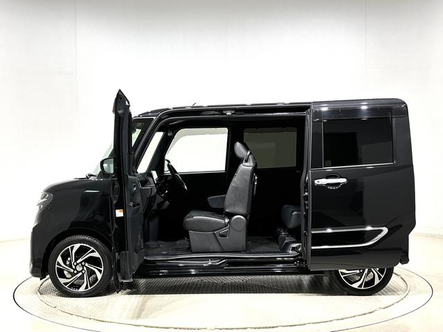 タントカスタムRSスタイルセレクションナビ パノラマ ETC ドラレコ LEDオートライト パワースライドドア 電動パーキングブレーキ 運転席助手席シートヒーター アルミホイール キーフリーシステム オート電動格納式ドアミラー(広島県)の中古車