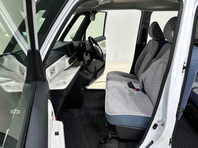 ムーヴキャンバスストライプスＧ　バックモニター対応カメラ　シートヒーターＬＥＤオートライト・フォグランプ　電動パーキングブレーキ　プッシュボタンスタート　セキュリティアラーム　バックカメラ　両側パワースライドドアウエルカムオープン機能　オート電動格納式ドアミラー（広島県）の中古車