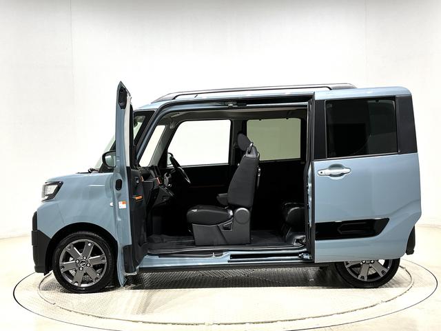 タントファンクロスターボ　バックモニター対応カメラ　シートヒーターＬＥＤオートライト　パワースライドドアウェルカムオープン機能　電動パーキングブレーキ　運転席助手席シートヒーター　アルミホイール　キーフリーシステム　　オート電動格納式ドアミラー（広島県）の中古車