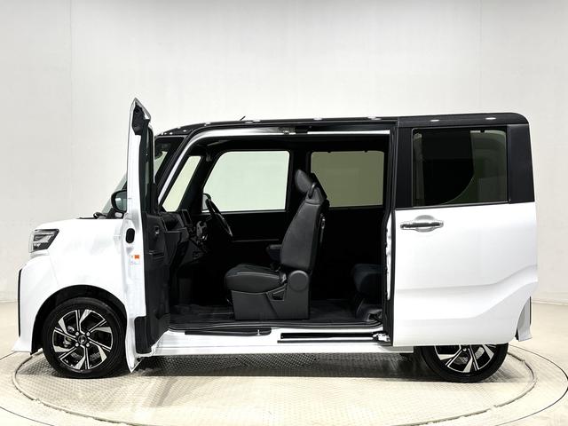 タントカスタムＸ　バックモニター対応カメラ　前席シートヒーターＬＥＤオートライト　パワースライドドアウェルカムオープン機能　電動パーキングブレーキ　運転席助手席シートヒーター　アルミホイール　キーフリーシステム　　オート電動格納式ドアミラー（広島県）の中古車