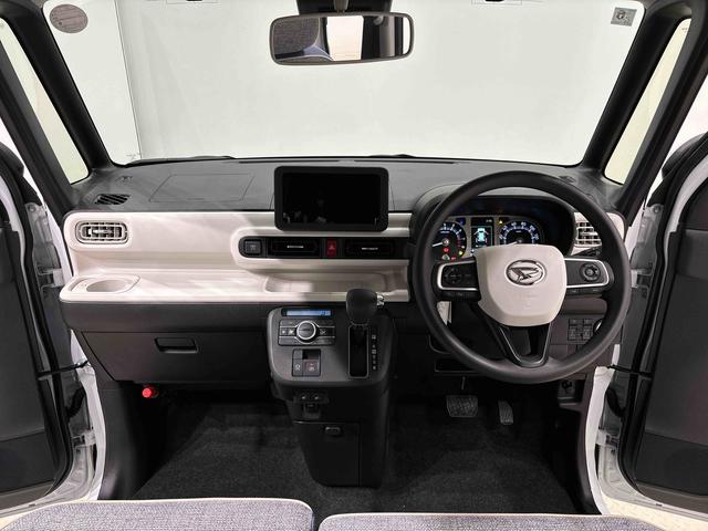 ムーヴキャンバスストライプスＧターボＬＥＤオートライト・フォグランプ　電動パーキングブレーキ　プッシュボタンスタート　セキュリティアラーム　バックカメラ　両側パワースライドドアウエルカムオープン機能　オート電動格納式ドアミラー（広島県）の中古車