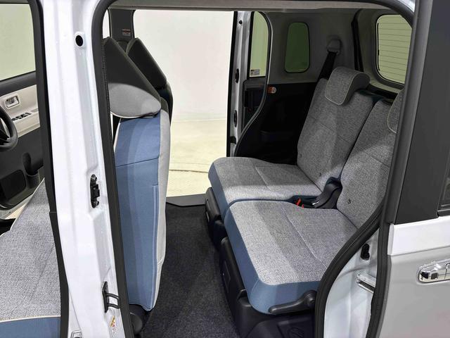 ムーヴキャンバスストライプスＧターボＬＥＤオートライト・フォグランプ　電動パーキングブレーキ　プッシュボタンスタート　セキュリティアラーム　バックカメラ　両側パワースライドドアウエルカムオープン機能　オート電動格納式ドアミラー（広島県）の中古車