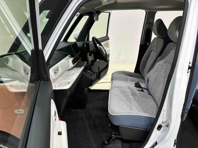 ムーヴキャンバスストライプスＧＬＥＤオートライト・フォグランプ　電動パーキングブレーキ　プッシュボタンスタート　セキュリティアラーム　バックカメラ　両側パワースライドドアウエルカムオープン機能　オート電動格納式ドアミラー（広島県）の中古車