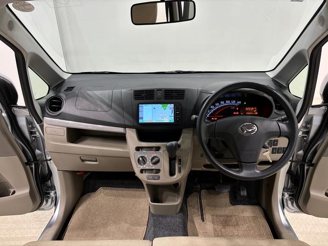 ムーヴＬ　ＳＡ純正ナビゲーション　バックモニター　運転席側シートリフター　電動格納ドアミラー　盗難防止警報アラーム　マニュアルエアコン　キーレスエントリー（広島県）の中古車