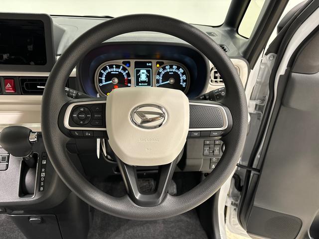 ムーヴキャンバスストライプスＧ　バックモニター対応　電動パーキングブレーキＬＥＤオートライト・フォグランプ　電動パーキングブレーキ　プッシュボタンスタート　セキュリティアラーム　バックカメラ　両側パワースライドドアウエルカムオープン機能　オート電動格納式ドアミラー（広島県）の中古車