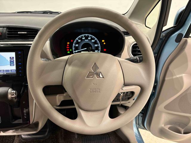 ｅＫワゴンＭ　ｅ−アシスト　ナビ　バックモニター　運転席シートヒーターナビ　バックモニター　運転席シートヒーター　フルホイールキャップ　キーレスエントリー　オートエアコン　アイドリングストップ　ハロゲンヘッドライト（広島県）の中古車