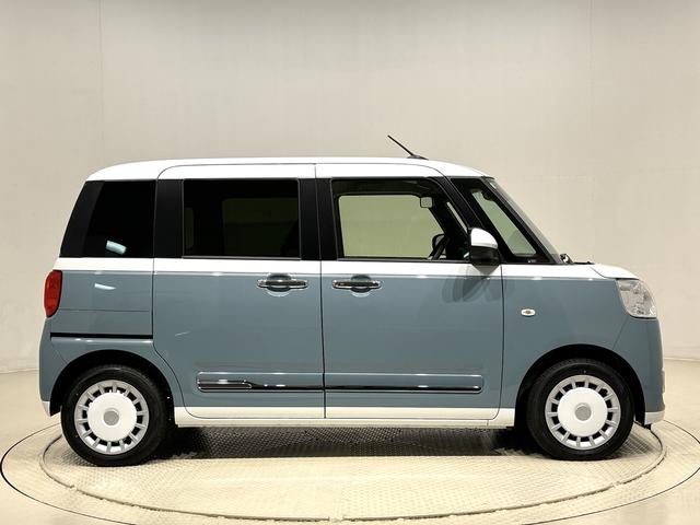 ムーヴキャンバスストライプスＧ　２トーンカラー　バックカメラ付ＬＥＤオートライト・フォグランプ　電動パーキングブレーキ　プッシュボタンスタート　セキュリティアラーム　バックカメラ　両側パワースライドドアウエルカムオープン機能　オート電動格納式ドアミラー（広島県）の中古車