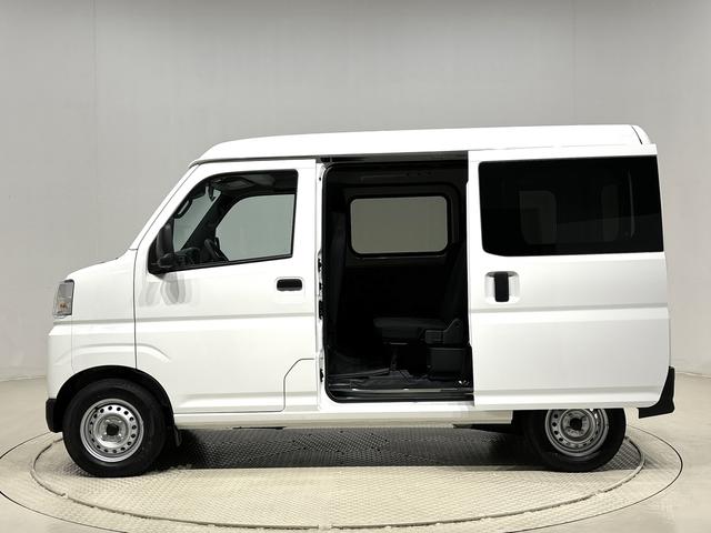 ハイゼットカーゴDXキーレスエントリー マニュアルエアコン 運転席・助手席パワーウインドウ オートライト ハンド式サイドブレーキ ハロゲンヘッドライト アイドリングストップ機能 テンパータイヤ(広島県)の中古車