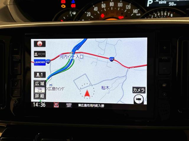 ムーヴキャンバスＧブラックアクセントＶＳ　ＳＡIII　ナビ　ドラレコ　ＥＴＣＬＥＤヘッドランプ・フォグランプ　置き楽ボックス　オートライト　プッシュボタンスタート　セキュリティアラーム　パノラマモニター対応カメラ　両側パワースライドドア（広島県）の中古車