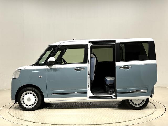 ムーヴキャンバスストライプスGターボ 全車速追従機能付ACC純正ナビ装着用アップグレードパック 運転席・助手席シートヒーター 両側電動スライドドア 電動パーキングブレーキ オートブレーキホールド機能 運転席シートリフター チルトステアリング キーフリーシステム(広島県)の中古車