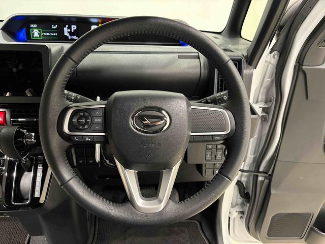 タントカスタムＲＳ　バックカメラ　ステアリングスイッチＬＥＤオートライト　パワースライドドアウェルカムオープン機能　電動パーキングブレーキ　運転席助手席シートヒーター　アルミホイール　キーフリーシステム　　オート電動格納式ドアミラー　オートエアコン（広島県）の中古車