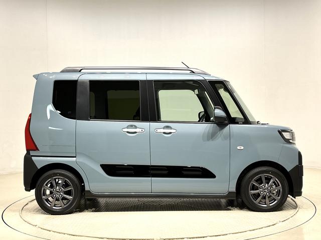 タントファンクロス　未走行車　令和７年式　保証継承ＬＥＤオートライト　パワースライドドアウェルカムオープン機能　電動格納式ドアミラー　助手席ロングスライド　助手席イージークローザー　　セキュリティアラーム　キーフリーシステム（広島県）の中古車