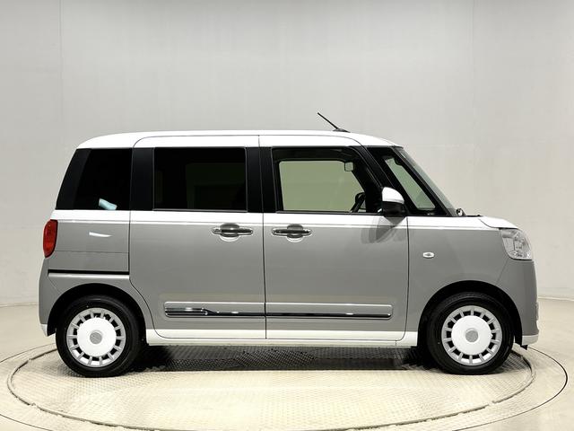 ムーヴキャンバスストライプスＧ　令和７年式　保証継承　未走行車保証継承・ＬＥＤオートライト・フォグランプ　電動パーキングブレーキ　プッシュボタンスタート　セキュリティアラーム　バックカメラ　両側パワースライドドアウエルカムオープン機能　オート電動格納式ドアミラー（広島県）の中古車