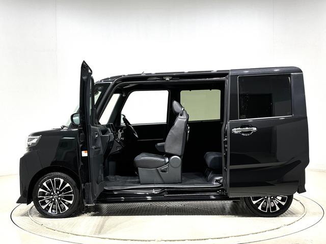 タントカスタムＲＳパノラマカメラ　ＬＥＤオートライト　パワースライドドアウェルカムオープン機能　電動パーキングブレーキ　運転席助手席シートヒーター　アルミホイール　キーフリーシステム　　オート電動格納式ドアミラー（広島県）の中古車