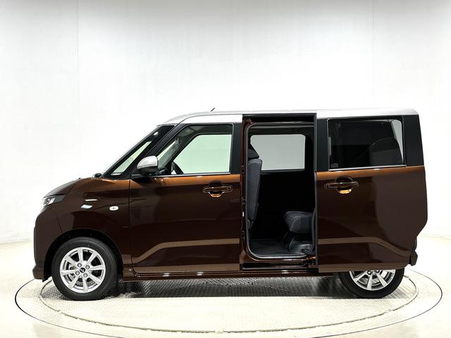 ムーヴＧ　９インチディスプレイオーディオ　ワイヤレス充電ＬＥＤオートライト・フォグランプ　電動パーキングブレーキ　プッシュボタンスタート　セキュリティアラーム　バックカメラ　左側パワースライドドアウエルカムオープン機能　オート電動格納式ドアミラー（広島県）の中古車