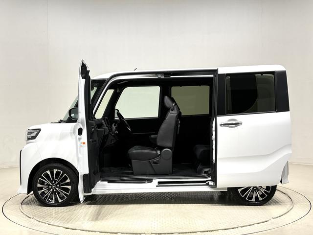 タントカスタムＲＳＬＥＤオートライト　パワースライドドアウェルカムオープン機能　電動パーキングブレーキ　運転席助手席シートヒーター　アルミホイール　キーフリーシステム　　オート電動格納式ドアミラー（広島県）の中古車