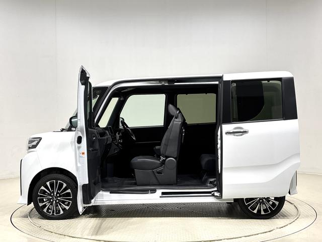 タントカスタムＲＳ　プッシュボタンスタート　バックカメラＬＥＤオートライト　パワースライドドアウェルカムオープン機能　電動パーキングブレーキ　運転席助手席シートヒーター　アルミホイール　キーフリーシステム　　オート電動格納式ドアミラー　ステアリングスイッチ（広島県）の中古車