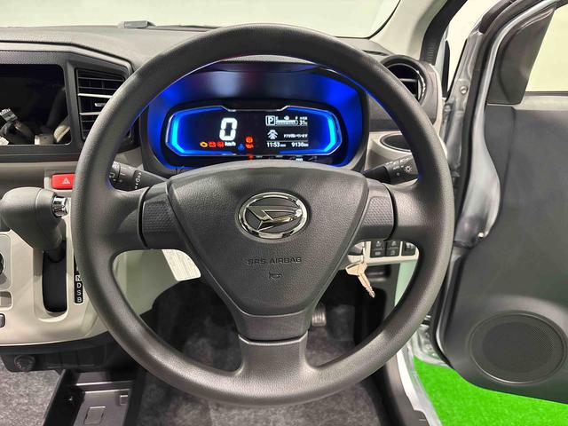 ミライースX SAIIILEDヘッドランプ セキュリティアラーム コーナーセンサー 14インチフルホイールキャップ キーレスエントリー 電動格納式ドアミラー ショツピングフック マニュアルエアコン(広島県)の中古車