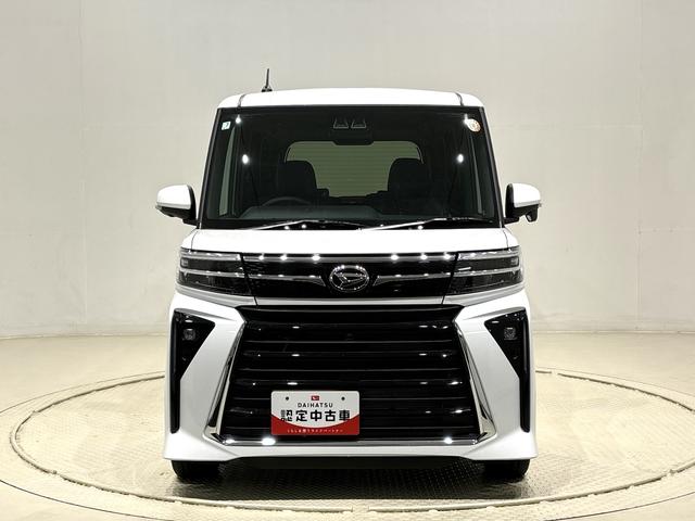 タントカスタムＲＳ　ターボ　両側電動スライドドア　電子パーキングパノラマカメラ　ＬＥＤオートライト　パワースライドドアウェルカムオープン機能　電動パーキングブレーキ　運転席助手席シートヒーター　アルミホイール　キーフリーシステム　　オート電動格納式ドアミラー（広島県）の中古車