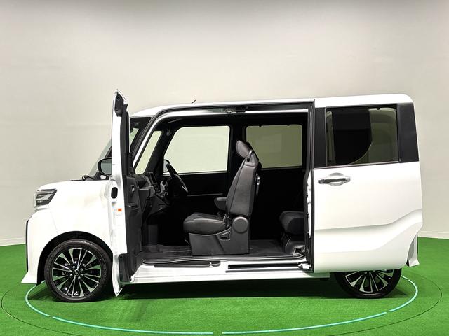 タントカスタムＲＳ　ターボ付き　全方位カメラＬＥＤオートライト　パワースライドドアウェルカムオープン機能　電動パーキングブレーキ　運転席助手席シートヒーター　アルミホイール（広島県）の中古車