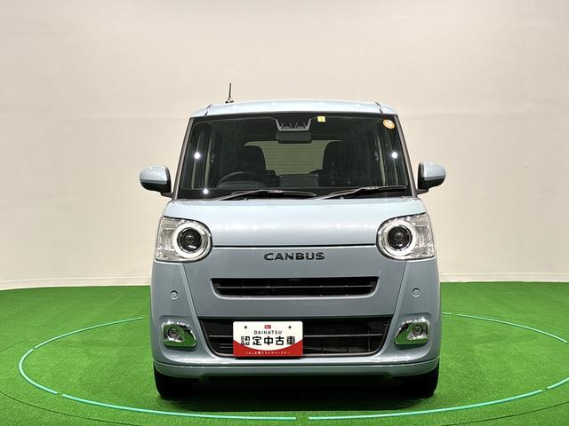 ムーヴキャンバスセオリーＧ　　運転席・助手席シートヒーター　キーフリー純正ナビ装着用アップグレードパック　両側パワースライドドア　本革巻ステアリングホイール　電動パーキングブレーキ　オートブレーキホールド機能　ホッとカップホルダー　ＬＥＤヘッドライト（広島県）の中古車