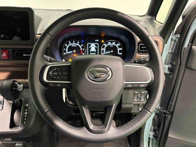 ムーヴキャンバスセオリーＧ　　運転席・助手席シートヒーター　キーフリー純正ナビ装着用アップグレードパック　両側パワースライドドア　本革巻ステアリングホイール　電動パーキングブレーキ　オートブレーキホールド機能　ホッとカップホルダー　ＬＥＤヘッドライト（広島県）の中古車