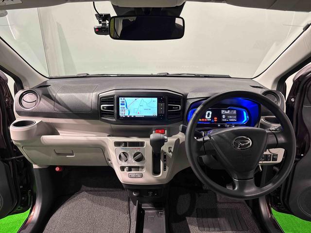 ミライースＸ　ＳＡIII　７インチナビ　ドライブレコーダーＬＥＤヘッドランプ　セキュリティアラーム　コーナーセンサー　１４インチフルホイールキャップ　キーレスエントリー　電動格納式ドアミラー　ショツピングフック　マニュアルエアコン（広島県）の中古車