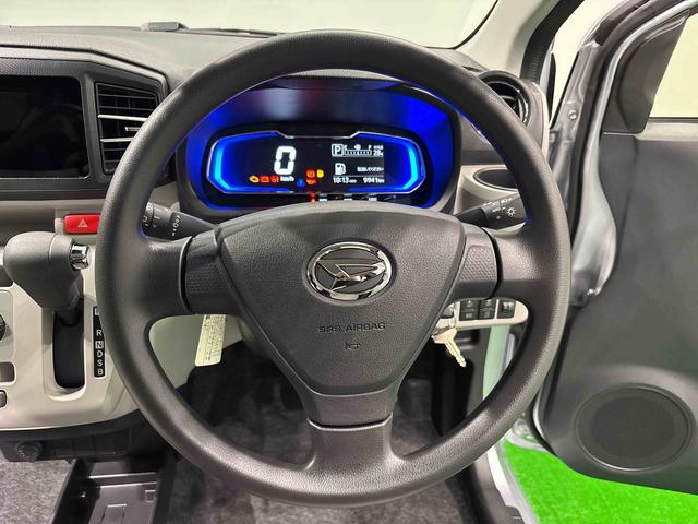 ミライースＸ　ＳＡIII　バックモニター対応　電動格納ドアミラーＬＥＤヘッドランプ　セキュリティアラーム　コーナーセンサー　１４インチフルホイールキャップ　キーレスエントリー　電動格納式ドアミラー　ショツピングフック　マニュアルエアコン（広島県）の中古車