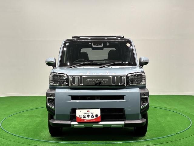 タフトGターボ クロムベンチャー ザウルス仕様 ナビ ACCスカイフィールトップ クロムパック メッキパック シルバーアンダーガーニッシュ インテリアアクセント LEDオートハイビーム&フォグランプ 電動パーキングブレーキ シートヒーター アルミホイール(広島県)の中古車