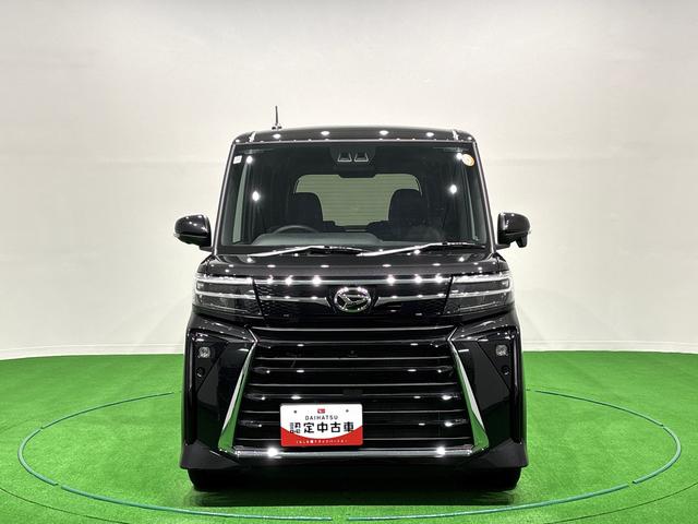 タントカスタムＲＳ　ターボ　パノラマモニター対応ＬＥＤオートライト　パワースライドドアウェルカムオープン機能　電動パーキングブレーキ　運転席助手席シートヒーター　アルミホイール　キーフリーシステム　　オート電動格納式ドアミラー（広島県）の中古車