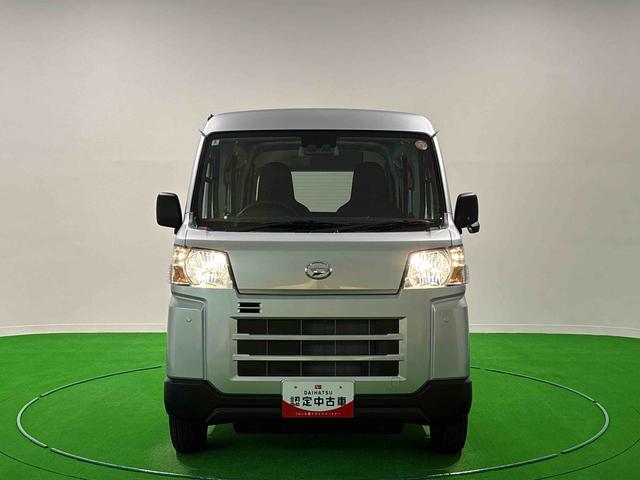 ハイゼットカーゴDXキーレスエントリー マニュアルエアコン 運転席・助手席パワーウインドウ オートライト ハンド式サイドブレーキ ハロゲンヘッドライト アイドリングストップ機能 テンパータイヤ(広島県)の中古車