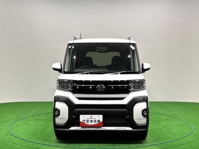 タントファンクロス 令和7年式LEDオートライト パワースライドドアウェルカムオープン機能 電動パーキングブレーキ 運転席助手席シートヒーター アルミホイール キーフリーシステム オート電動格納式ドアミラー(広島県)の中古車