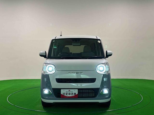 ムーヴキャンバスストライプスG 電動パーキングブレーキ バックカメラLEDヘッドランプ 置き楽ボックス オートライト プッシュボタンスタート セキュリティアラーム 両側パワースライドドア キーフリーシステム(広島県)の中古車