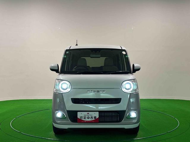 ムーヴキャンバスストライプスGターボLEDオートライト・フォグランプ 電動パーキングブレーキ プッシュボタンスタート セキュリティアラーム バックカメラ 両側パワースライドドアウエルカムオープン機能 オート電動格納式ドアミラー(広島県)の中古車