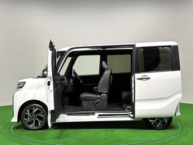 タントカスタムXLEDオートライト パワースライドドアウェルカムオープン機能 電動パーキングブレーキ 運転席助手席シートヒーター アルミホイール キーフリーシステム オート電動格納式ドアミラー 前後ブレーキサポート(広島県)の中古車