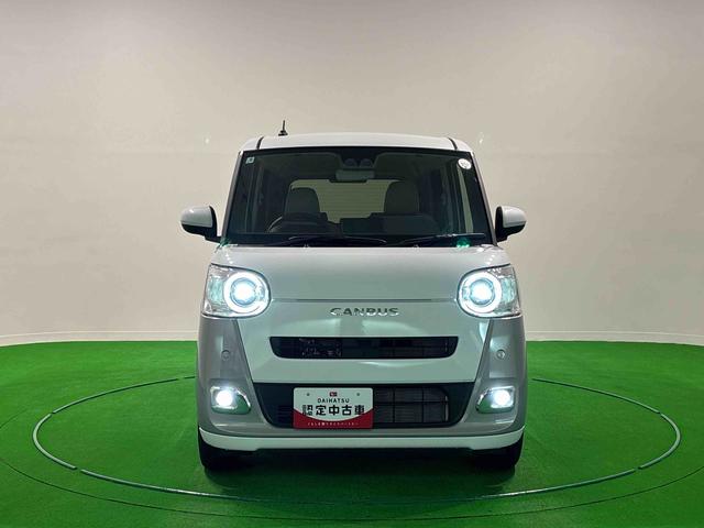 ムーヴキャンバスストライプスGターボ 電動パーキングブレーキLEDオートライト・フォグランプ 電動パーキングブレーキ プッシュボタンスタート セキュリティアラーム バックカメラ 両側パワースライドドアウエルカムオープン機能 オート電動格納式ドアミラー(広島県)の中古車