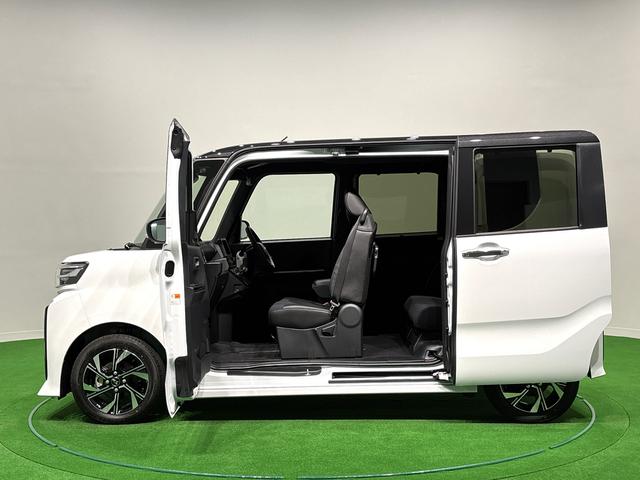 タントカスタムX バックカメラ付 電動パーキングブレーキLEDオートライト パワースライドドアウェルカムオープン機能 オート電動格納式ドアミラー 助手席ロングスライド 助手席イージークローザー アルミホイール キーフリーシステム(広島県)の中古車