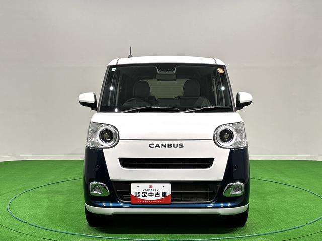ムーヴキャンバスストライプスＧ　運転席・助手席シートヒーター　キーフリー純正ナビ装着用アップグレードパック　両側電動スライドドア　電動パーキングブレーキ＋オートホールドブレーキ機能　運転席シートリフター　チルトステアリング（広島県）の中古車