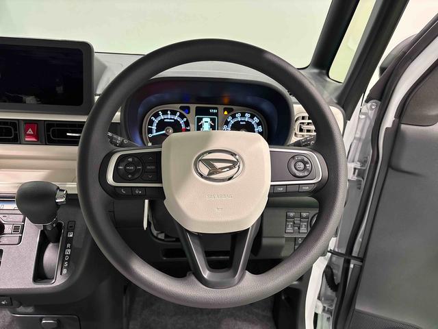 ムーヴキャンバスストライプスＧターボ　バックカメラ　電動パーキングブレーキ電動パーキングブレーキ　後席両側パワースライドドア　運転席・助手席シートヒーター　ＬＥＤヘッドライト・フォグランプ　オートライト　サイドエアバッグ　アイドリングストップ機能（広島県）の中古車