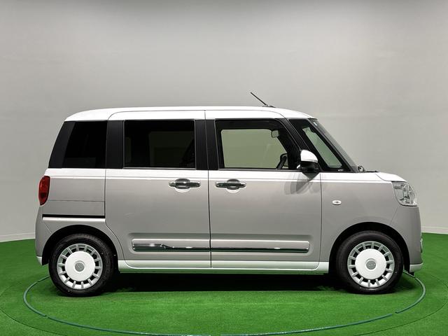 ムーヴキャンバスストライプスＧターボ　全車速追従機能付ＡＣＣ　キーフリー純正ナビ装着用アップグレードパック　運転席・助手席シートヒーター　電動パーキングブレーキ＋オートホールドブレーキ機能　運転席シートリフター　チルトステアリング（広島県）の中古車