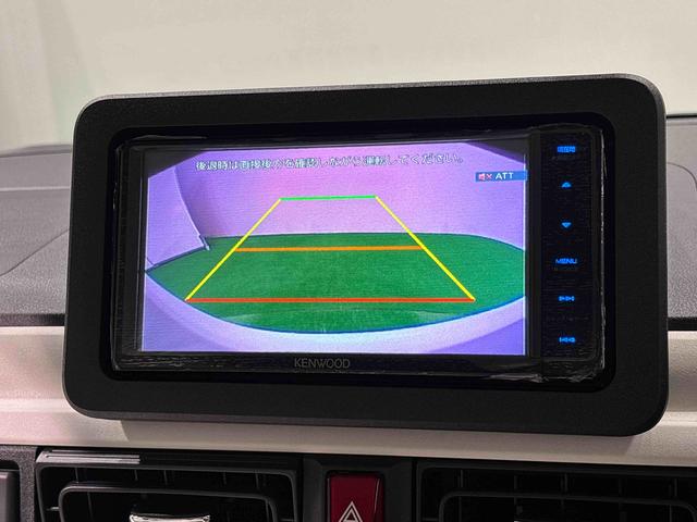 ムーヴキャンバスストライプスGターボ ナビ バックモニター対応LEDオートライト・フォグランプ 電動パーキングブレーキ プッシュボタンスタート セキュリティアラーム バックカメラ 両側パワースライドドアウエルカムオープン機能 オート電動格納式ドアミラー(広島県)の中古車