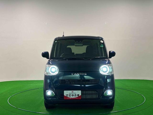 ムーヴキャンバスセオリーGターボ バックカメラ付き シートヒーターLEDオートライト・フォグランプ 電動パーキングブレーキ プッシュボタンスタート セキュリティアラーム 両側パワースライドドアウエルカムオープン機能 オート電動格納式ドアミラー 盗難防止(広島県)の中古車