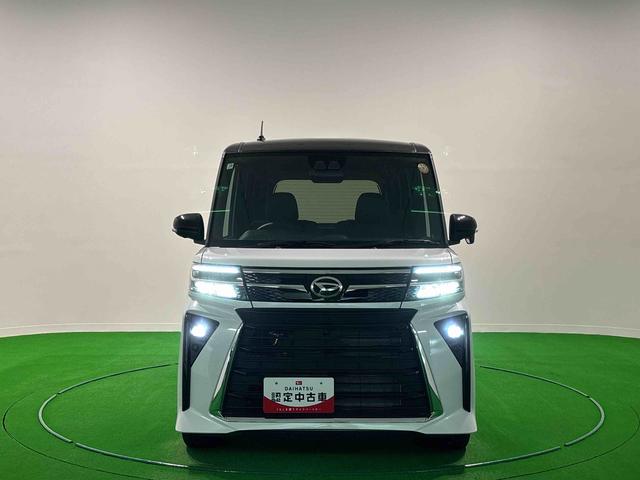 タントカスタムRSアイドリング 被害軽減ブレーキ 車線逸脱防止 リアカメラ セキュリティアラーム シートヒータ 電動格納ミラー LEDヘットライト ターボ 安全ボディ スマートキ− キーフリーキー オートライト(広島県)の中古車